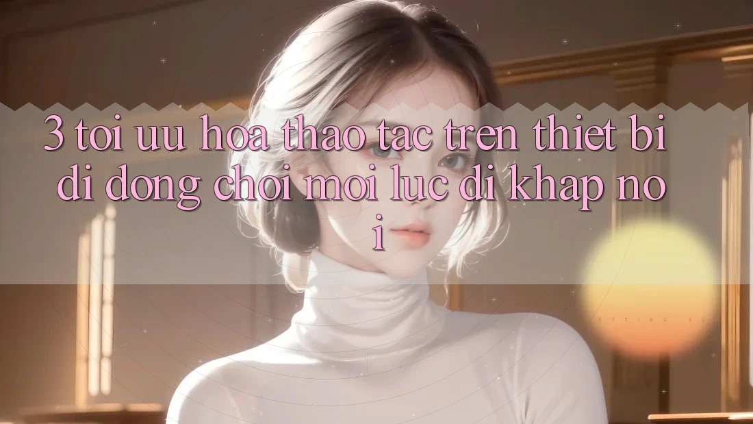 3. Tối Ưu Hóa Thao tác Trên Thiết Bị Di Động: Chơi Mọi Lúc, Đi Khắp nơi 3. Tối Ưu Hóa Thao tác Trên Thiết Bị Di Động: Chơi Mọi Lúc, Đi Khắp nơi